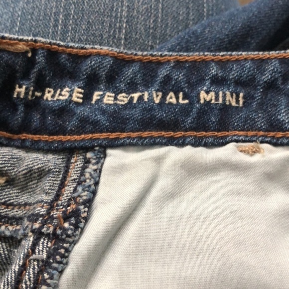 American Eagle Hi-Rise Festival Mini Jean Skirt - Picture 5 of 6